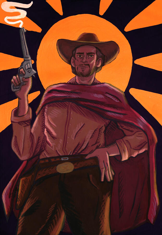 "You've just yee'd your last haw." Gouache painting, 2024.