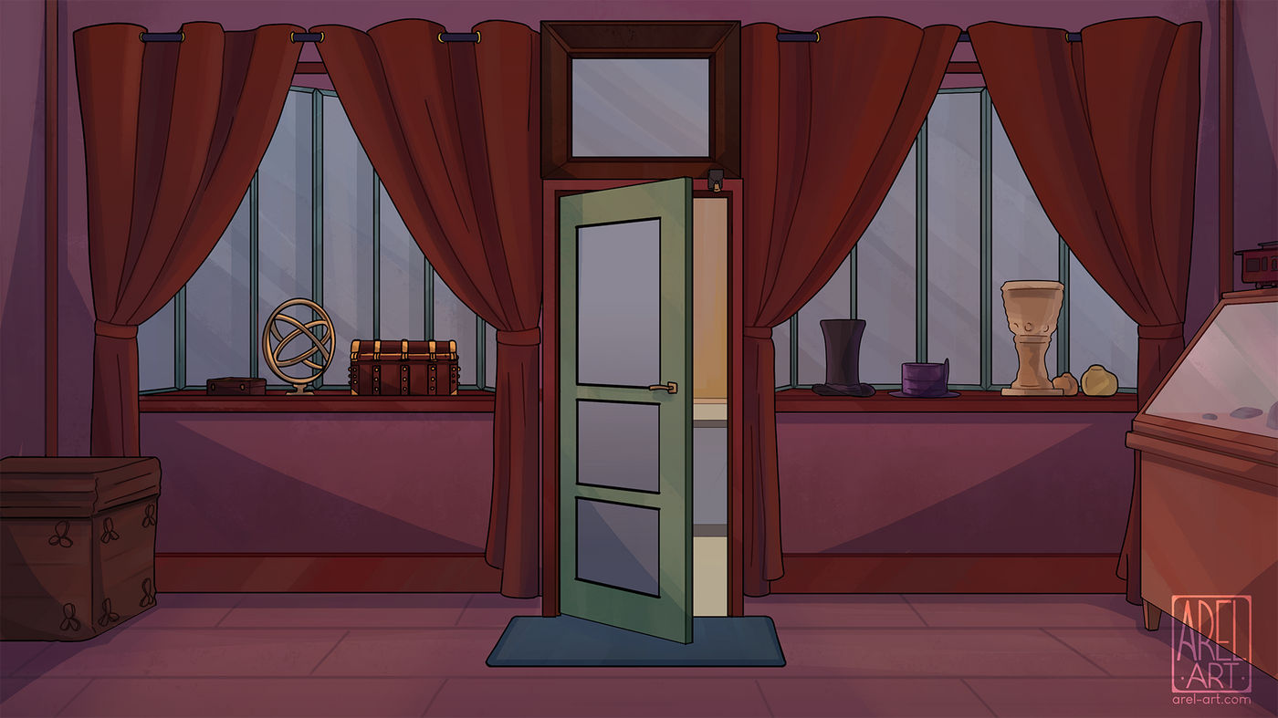 Magic shop doorway interior, 2025
